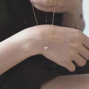 Sterling Silver Dainty Heart Necklace